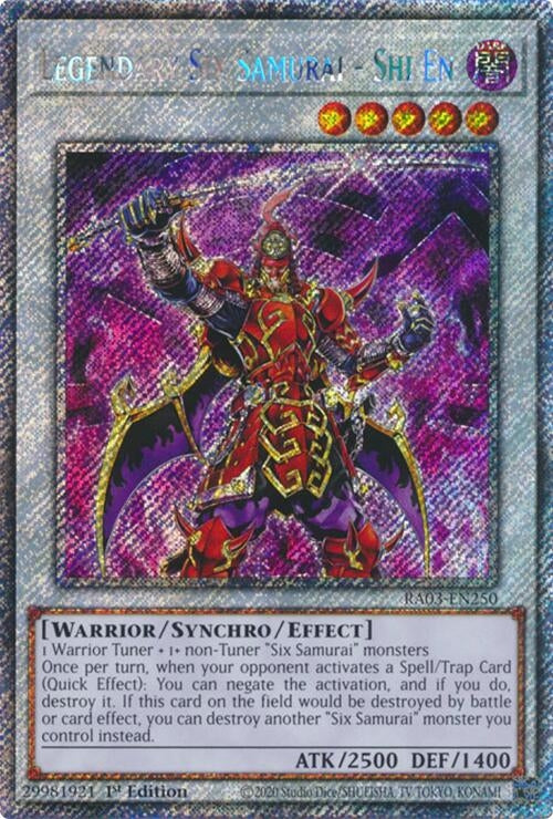 Legendary Six Samurai - Shi En  (RA03-EN250)  Platinum Secret Rare