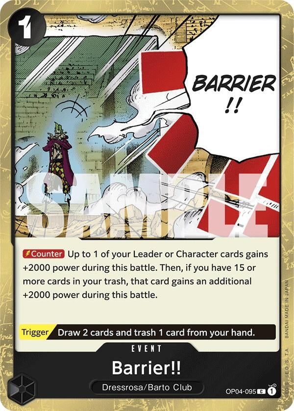 (OP04-095) Barrier!! (Jolly Roger Foil) - Common