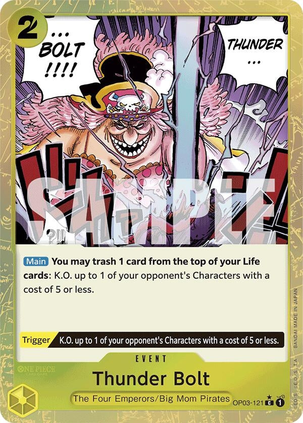 (OP03-121) Thunder Bolt (Textured Foil) - Common