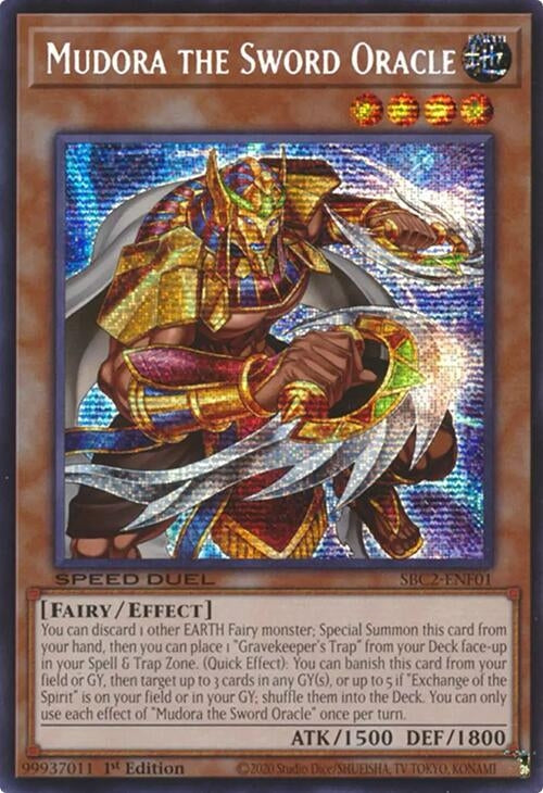 Mudora the Sword Oracle (PSR) (SBC2-ENF01)  Prismatic Secret Rare