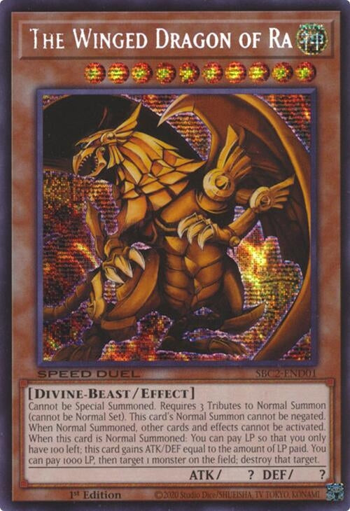 The Winged Dragon of Ra (SBC2-END01)  Prismatic Secret Rare