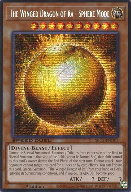 The Winged Dragon of Ra - Sphere Mode (PSR) (SBC2-END03)  Prismatic Secret Rare