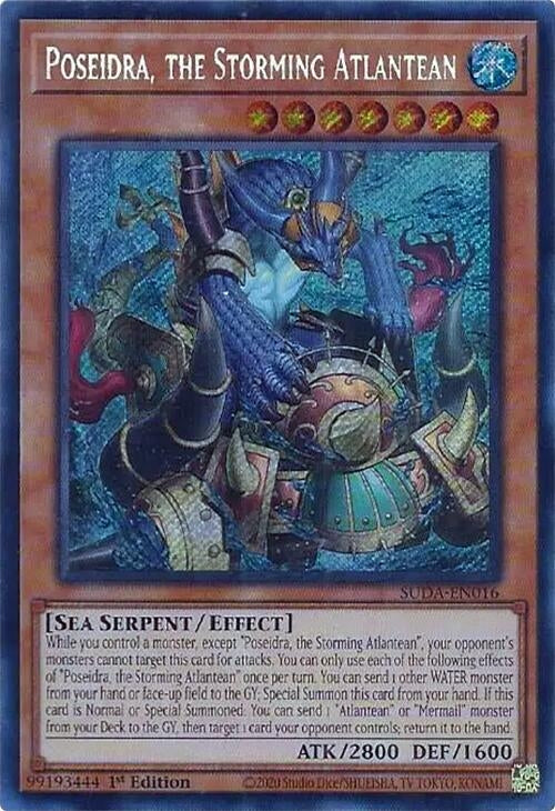 Poseidra, the Storming Atlantean (SUDA-EN016)  Secret Rare