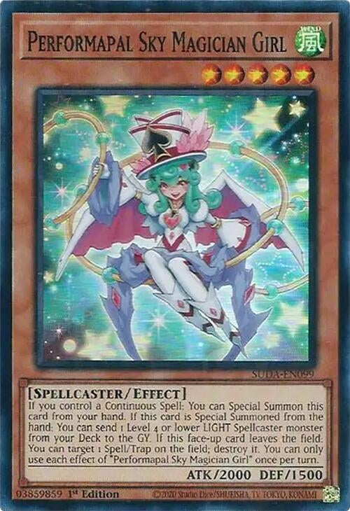 Performapal Sky Magician Girl (SUDA-EN099)  Super Rare