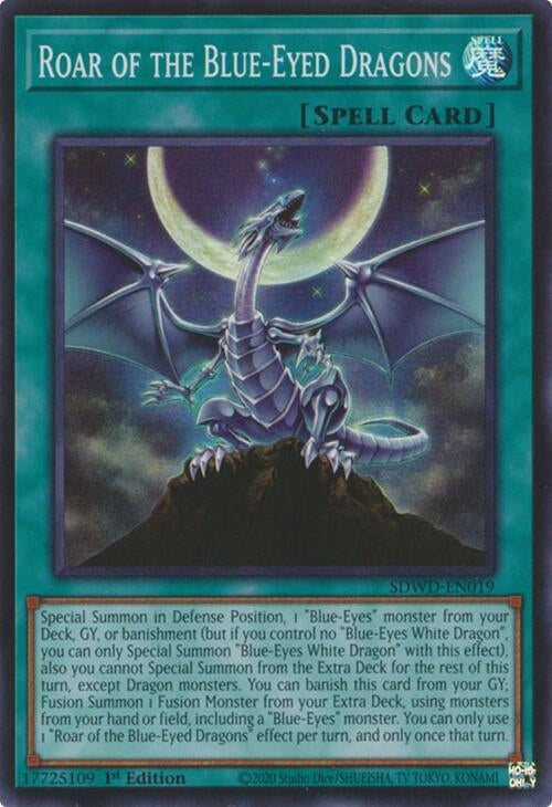 Roar of the Blue-Eyed Dragons (SDWD-EN019)  Super Rare