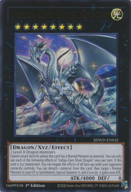 Indigo-Eyes Silver Dragon (SDWD-EN032)  Ultra Rare