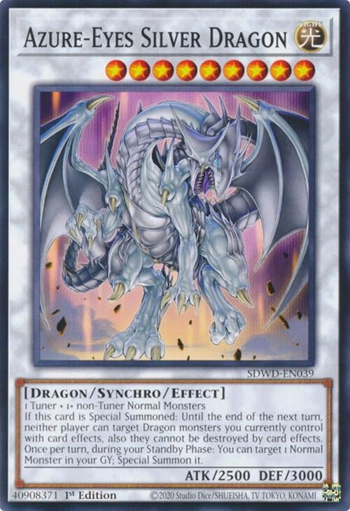 Azure-Eyes Silver Dragon (SDWD-EN039)  Common