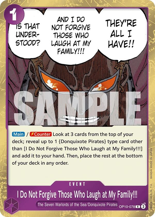 I Do Not Forgive Those Who Laugh at My Family!!! (OP10-078) (Foil) Rare