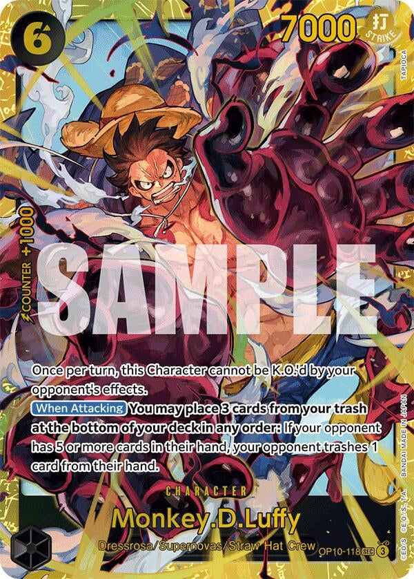 Monkey.D.Luffy (118) (OP10-118) (Foil) Secret Rare