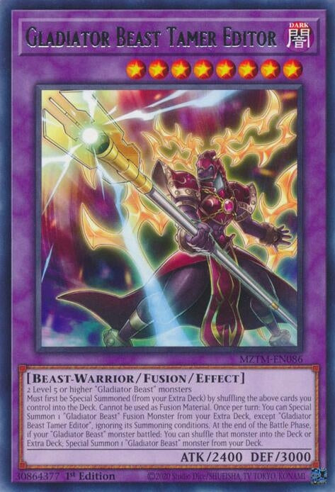 Gladiator Beast Tamer Editor (MZTM-EN086)  Rare