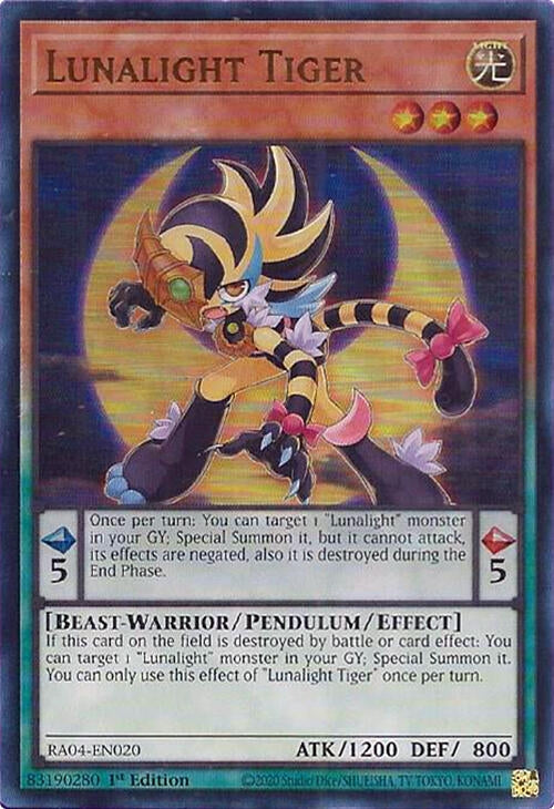 Lunalight Tiger  (RA04-EN020)  Ultra Rare