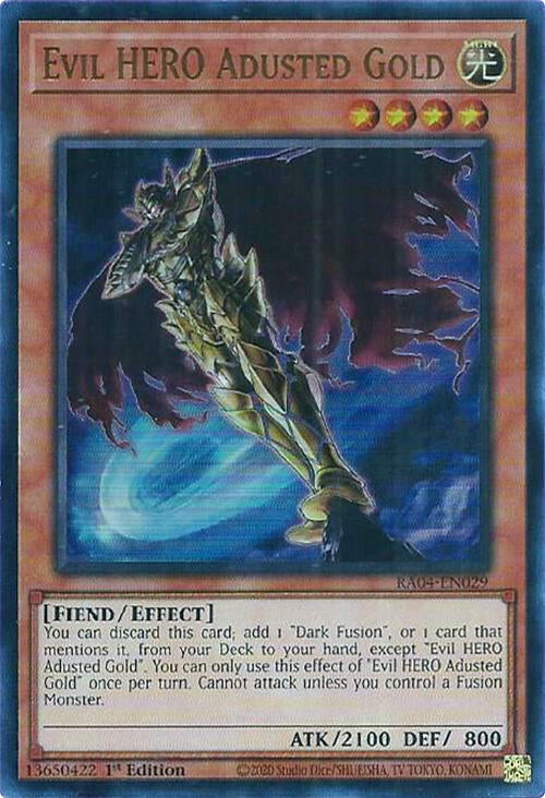 Evil HERO Adusted Gold  (RA04-EN029)  Ultra Rare