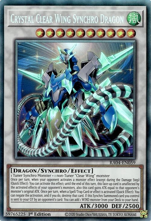 Crystal Clear Wing Synchro Dragon (PCR) (RA04-EN059)