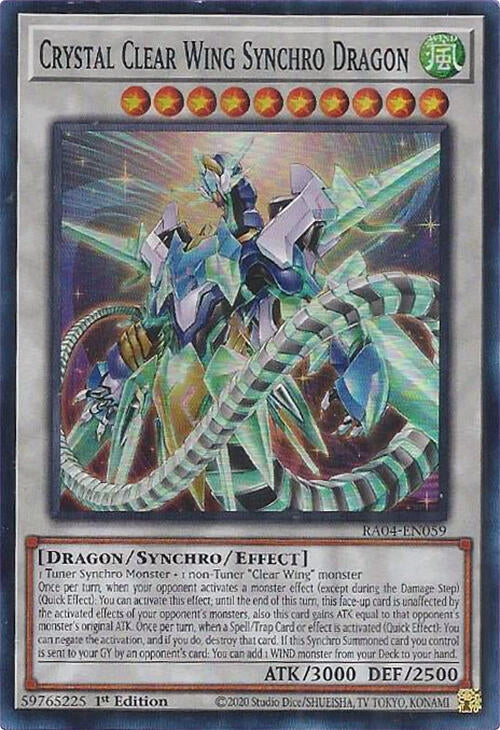 Crystal Clear Wing Synchro Dragon (RA04-EN059)  Super Rare