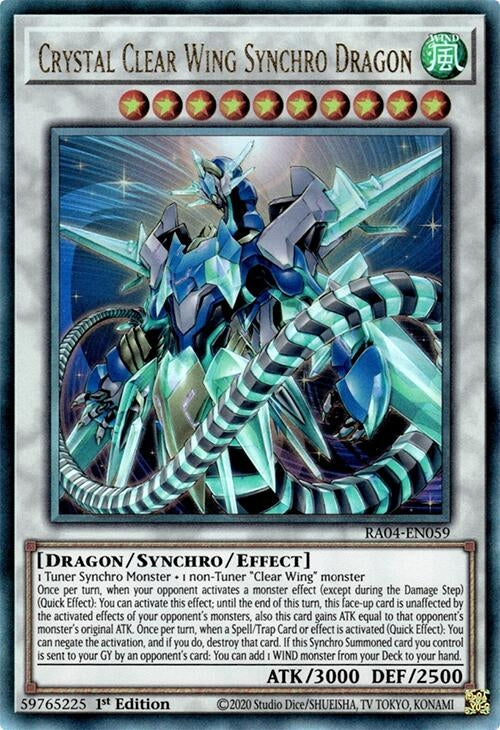 Crystal Clear Wing Synchro Dragon  (RA04-EN059)  Prismatic Ultimate Rare