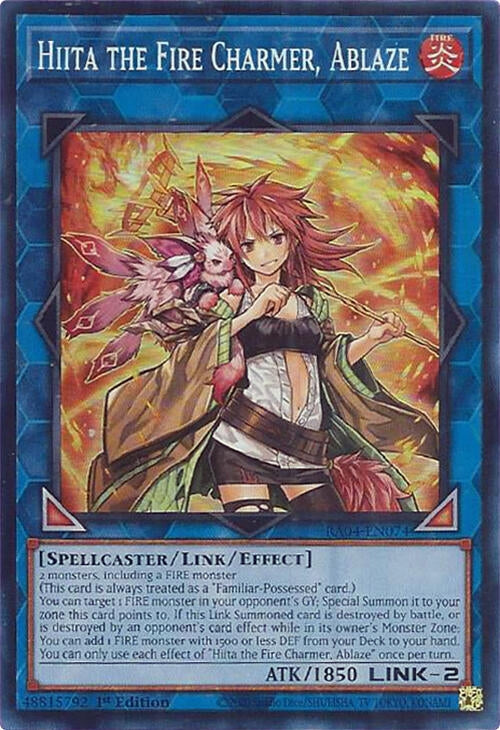 Hiita the Fire Charmer, Ablaze (RA04-EN074)  Super Rare
