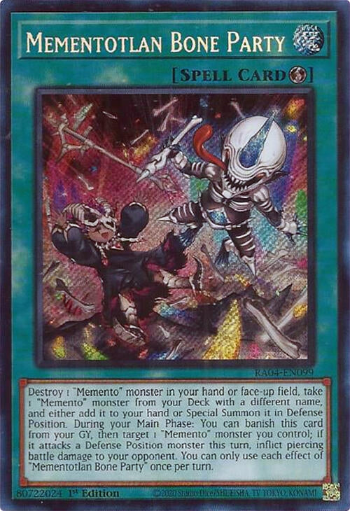 Mementotlan Bone Party  (RA04-EN099)  Secret Rare