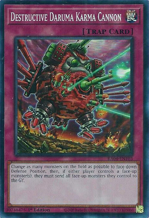 Destructive Daruma Karma Cannon (RA04-EN103)  Super Rare