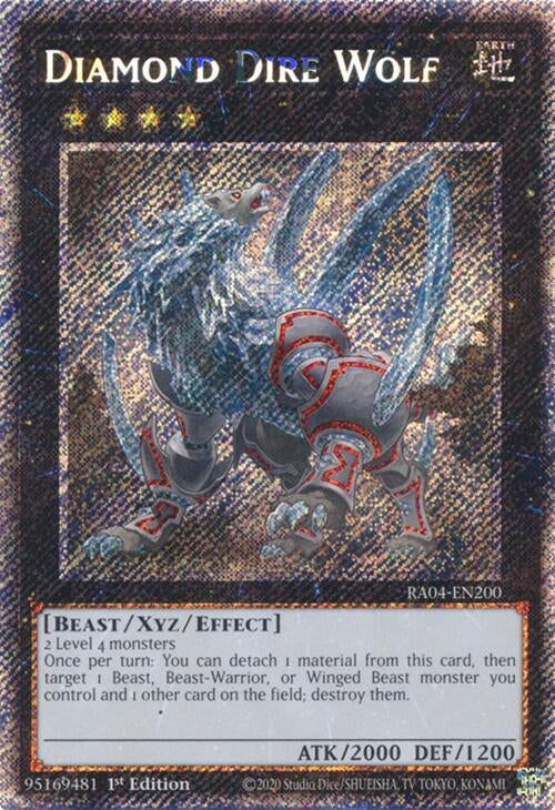 Diamond Dire Wolf  (RA04-EN200)  Platinum Secret Rare