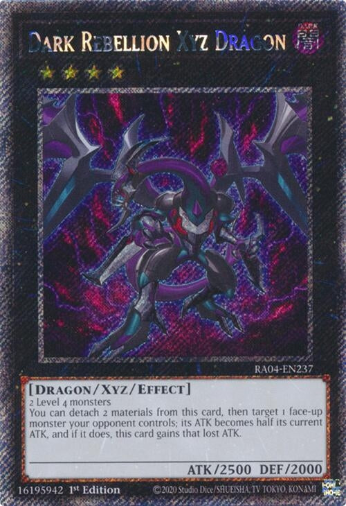 Dark Rebellion Xyz Dragon  (RA04-EN237)  Platinum Secret Rare
