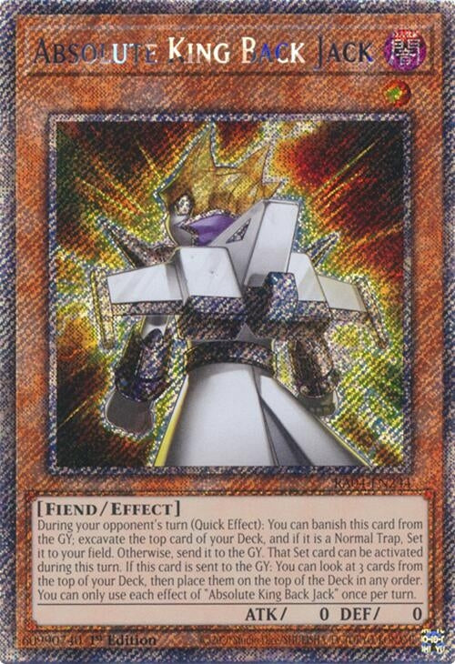 Absolute King Back Jack  (RA04-EN244)  Platinum Secret Rare