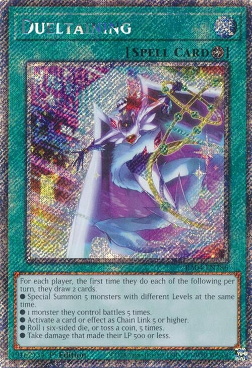 Dueltaining  (RA04-EN286)  Platinum Secret Rare