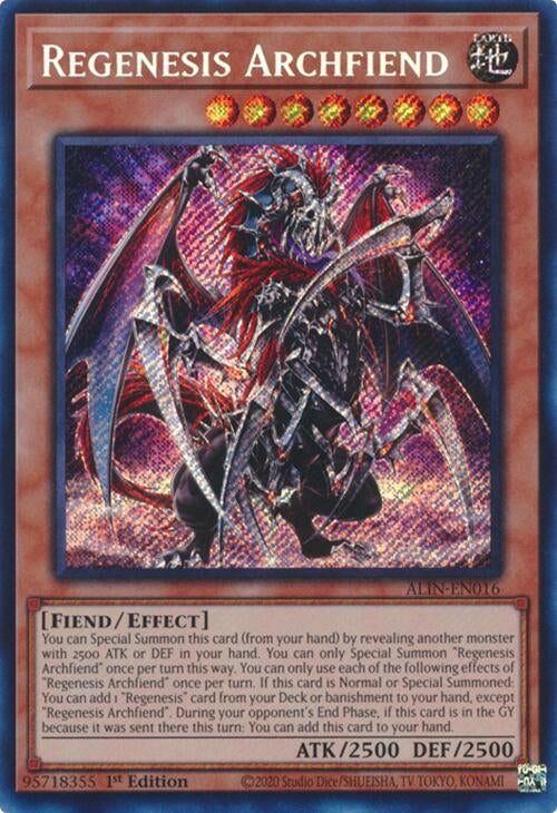Regenesis Archfiend (ALIN-EN016)  Secret Rare