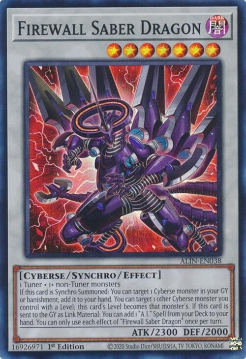 Firewall Saber Dragon (ALIN-EN038)  Super Rare