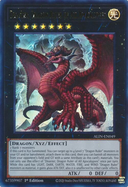 Disaster, Dragon Ruler of All Apocalypses (ALIN-EN049)  Ultra Rare