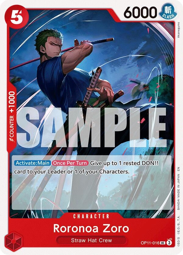 (OP11-016) Roronoa Zoro - Uncommon