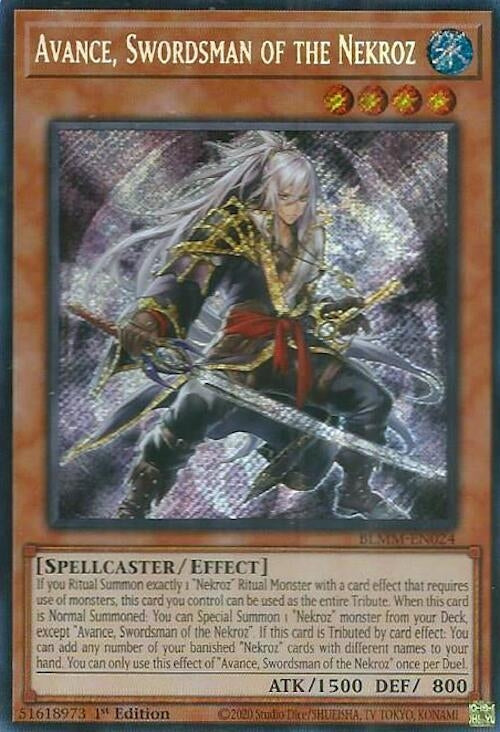 Avance, Swordsman of the Nekroz (BLMM-EN024)  Secret Rare