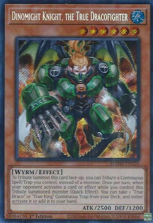Dinomight Knight, the True Dracofighter (BLMM-EN126)  Secret Rare