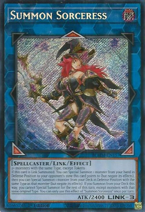 Summon Sorceress (BLMM-EN157)  Secret Rare