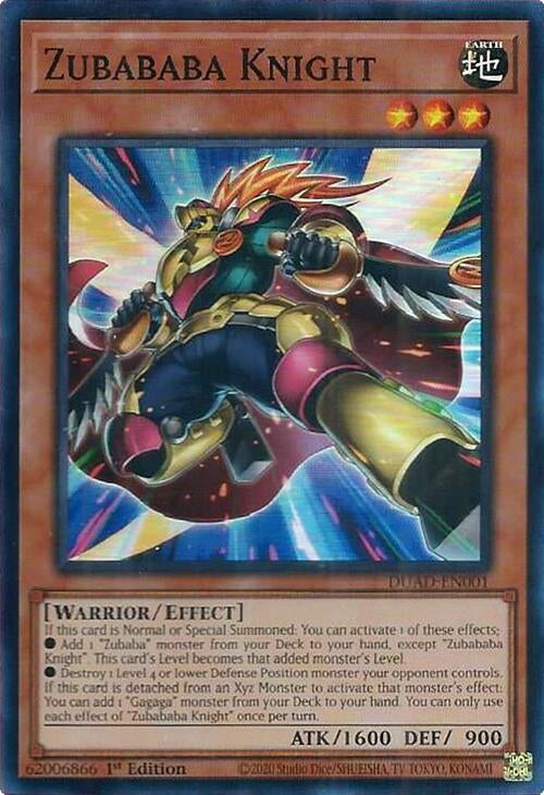 Zubababa Knight (DUAD-EN001)  Super Rare