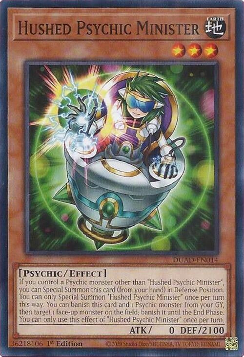Hushed Psychic Minister (DUAD-EN014)  Common