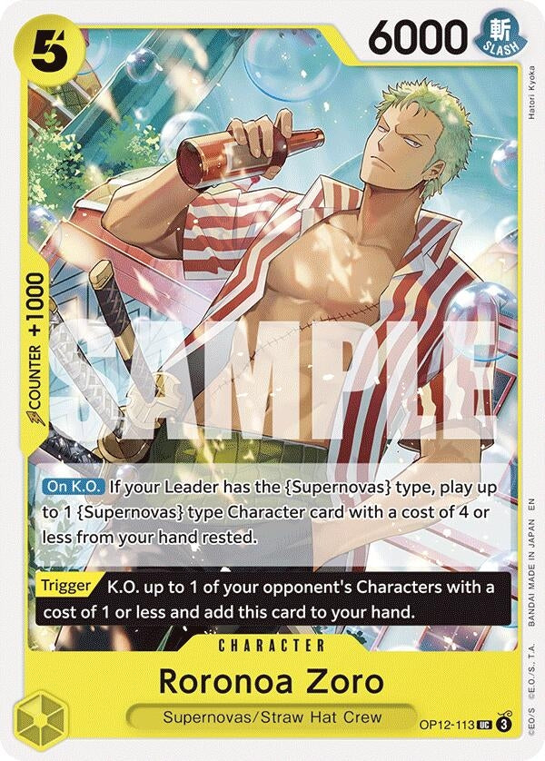 (OP12-113) Roronoa Zoro - Uncommon