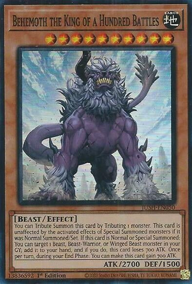 Behemoth the King of a Hundred Battles (Super Rare) (JUSH-EN050)  Super Rare