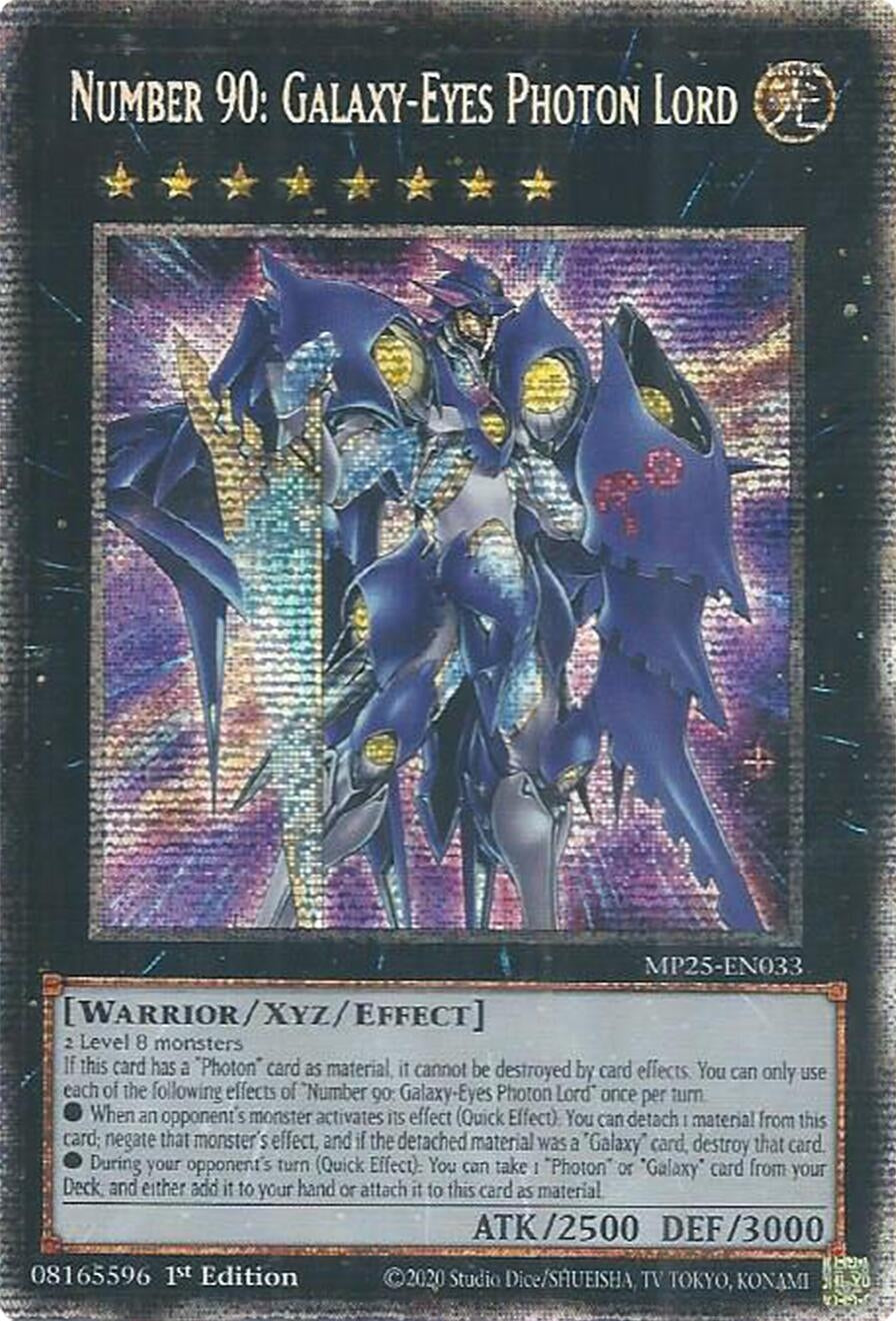Number 90: Galaxy-Eyes Photon Lord (MP25-EN033)  Starlight Rare