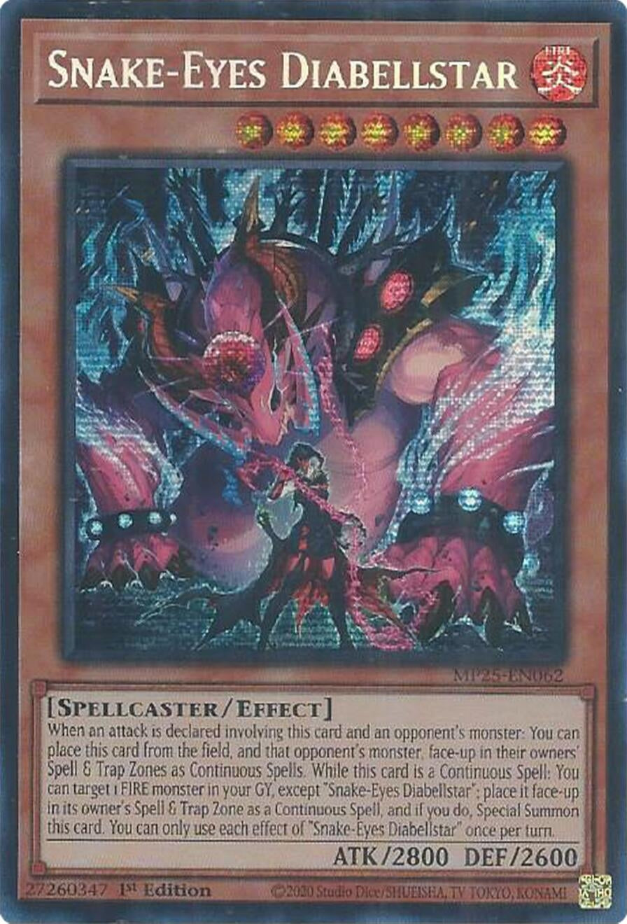 Snake-Eyes Diabellstar (MP25-EN062)  Prismatic Secret Rare