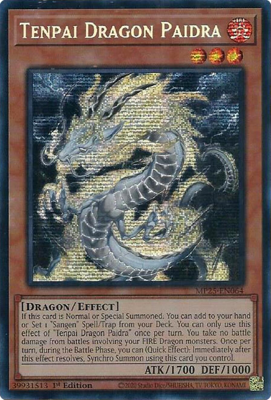 Tenpai Dragon Paidra (MP25-EN064)  Prismatic Secret Rare