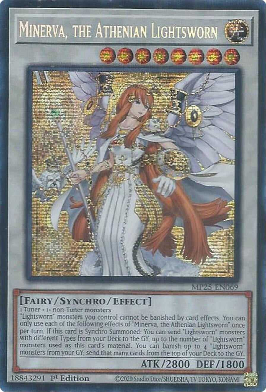 Minerva, the Athenian Lightsworn (MP25-EN069)  Prismatic Secret Rare