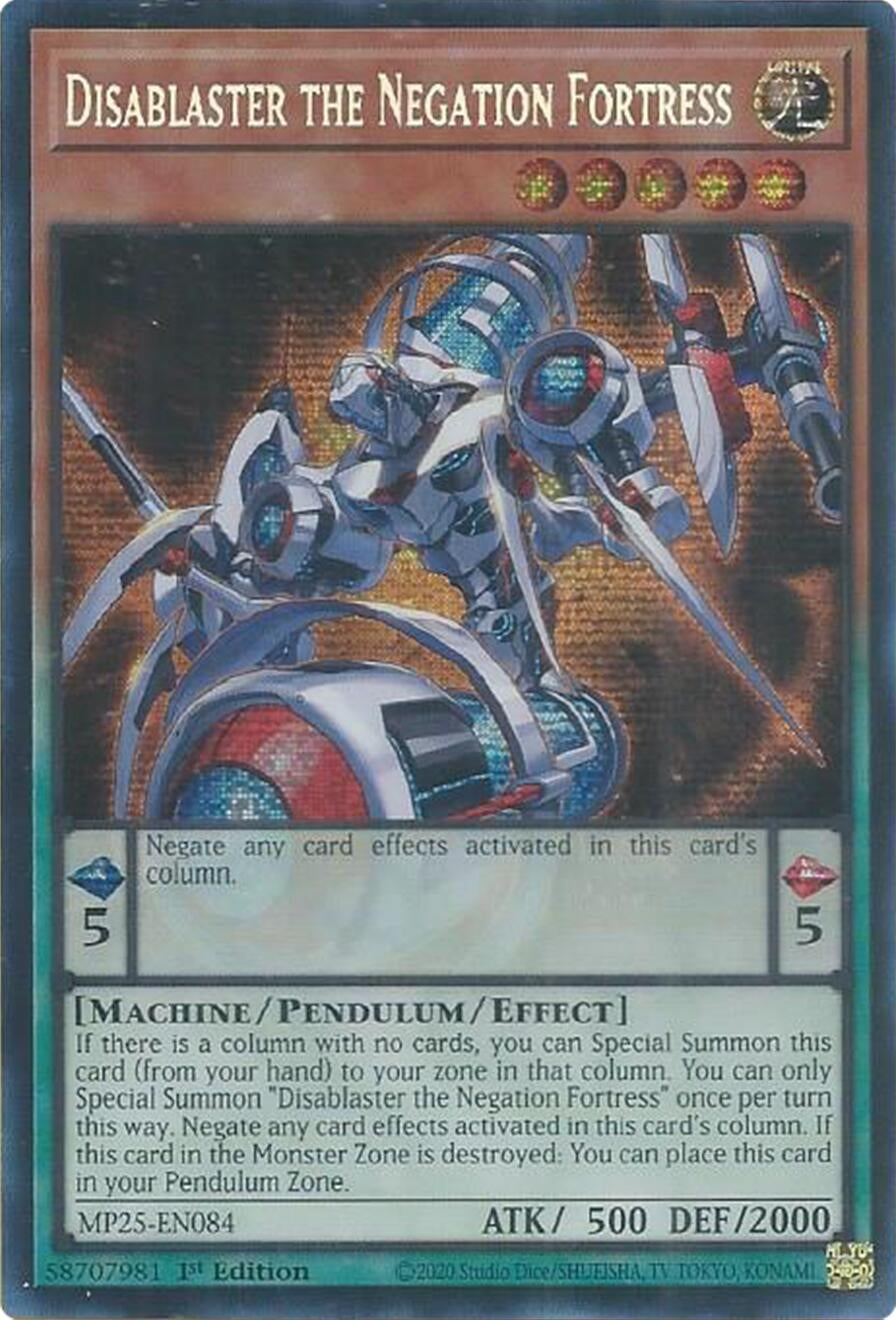 Disablaster the Negation Fortress (MP25-EN084)  Prismatic Secret Rare