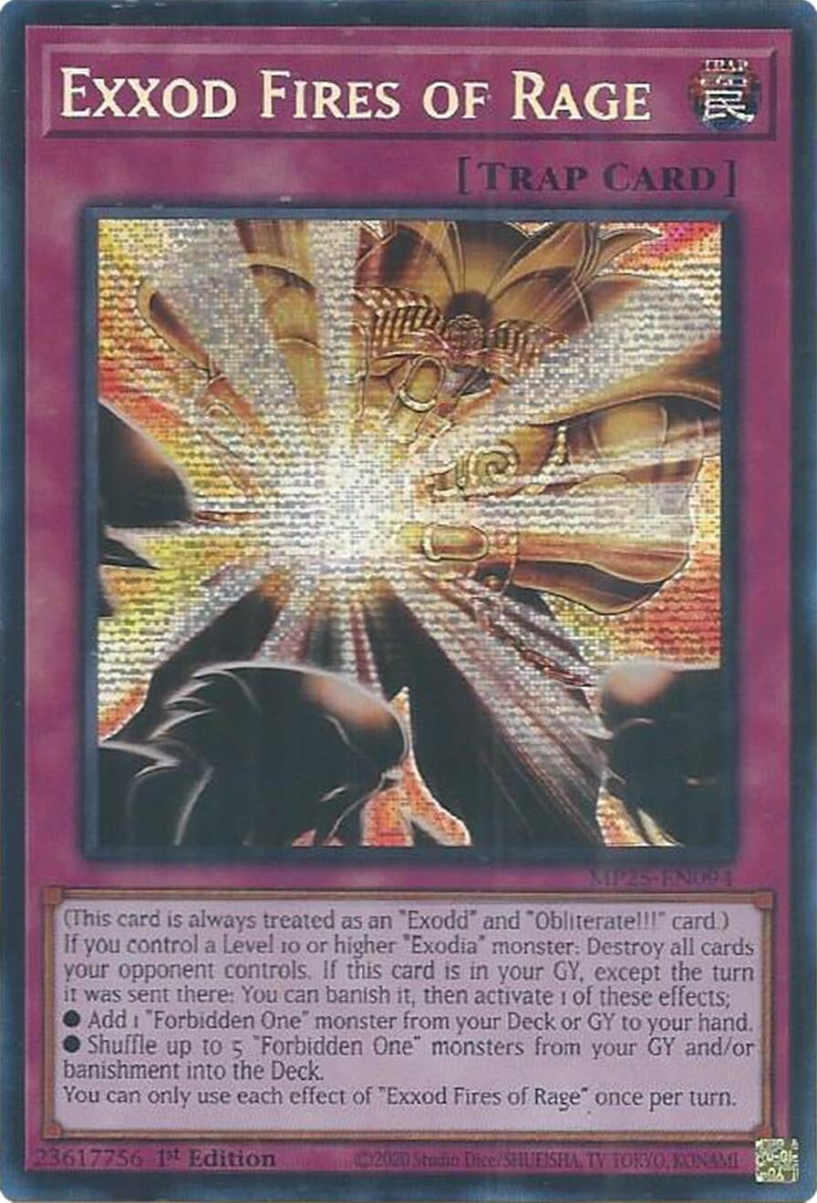 Exxod Fires of Rage (MP25-EN094)  Prismatic Secret Rare