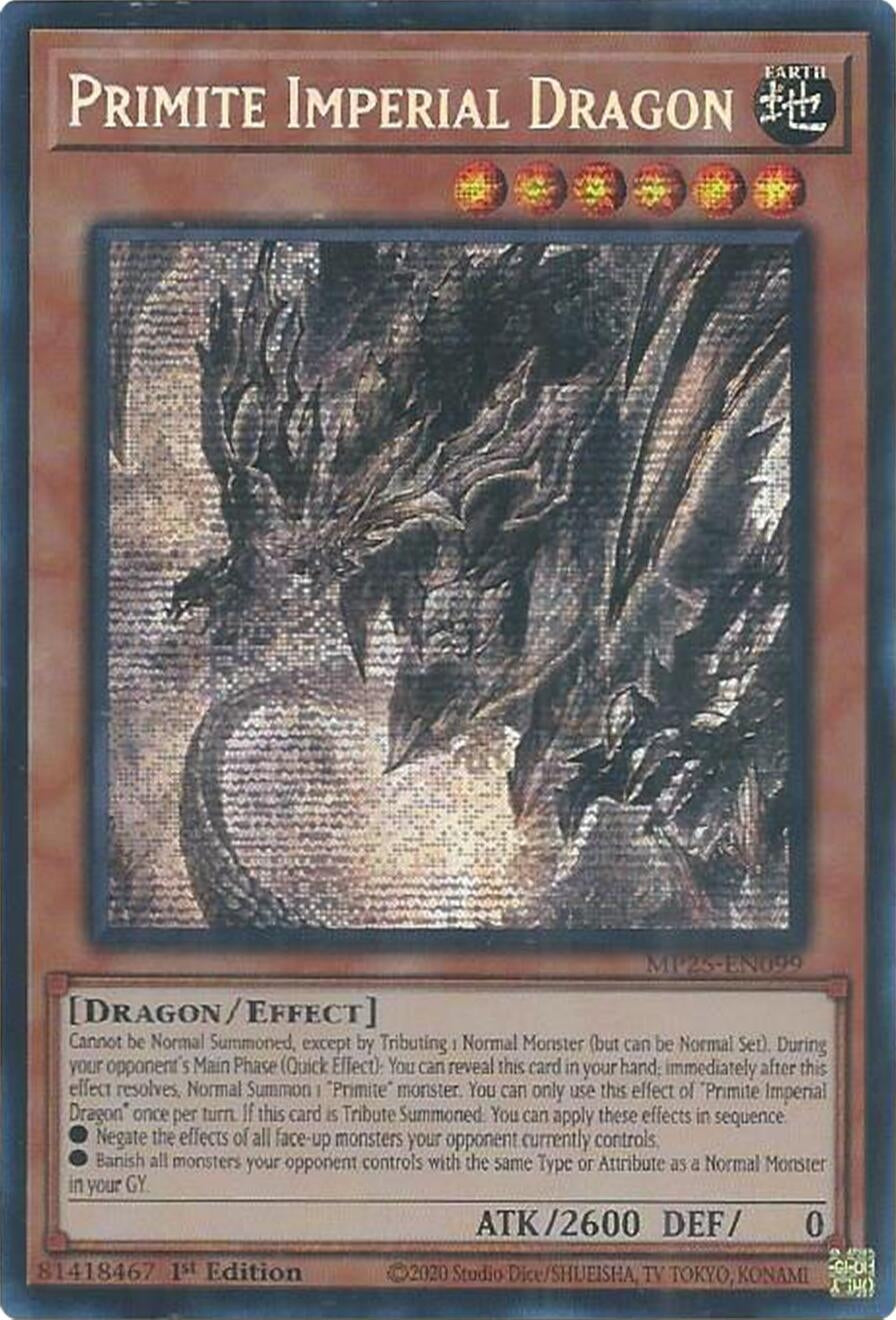 Primite Imperial Dragon (MP25-EN099)  Prismatic Secret Rare