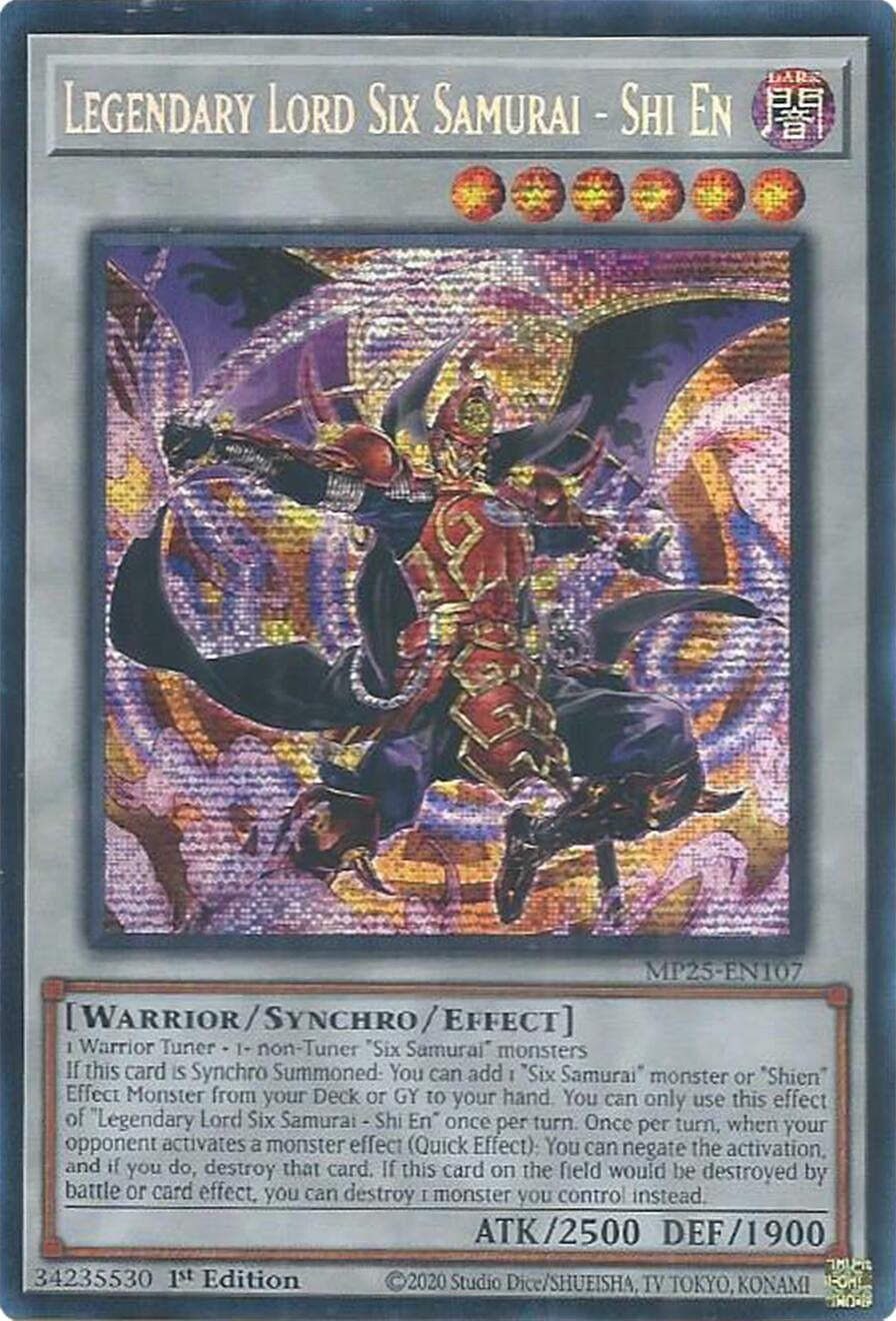 Legendary Lord Six Samurai - Shi En (MP25-EN107)  Prismatic Secret Rare
