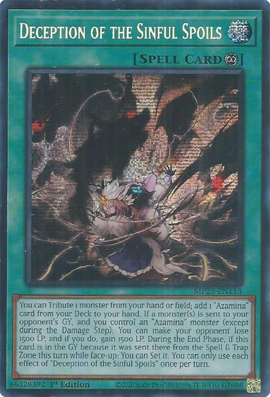 Deception of the Sinful Spoils (MP25-EN113) Prismatic Secret Rare