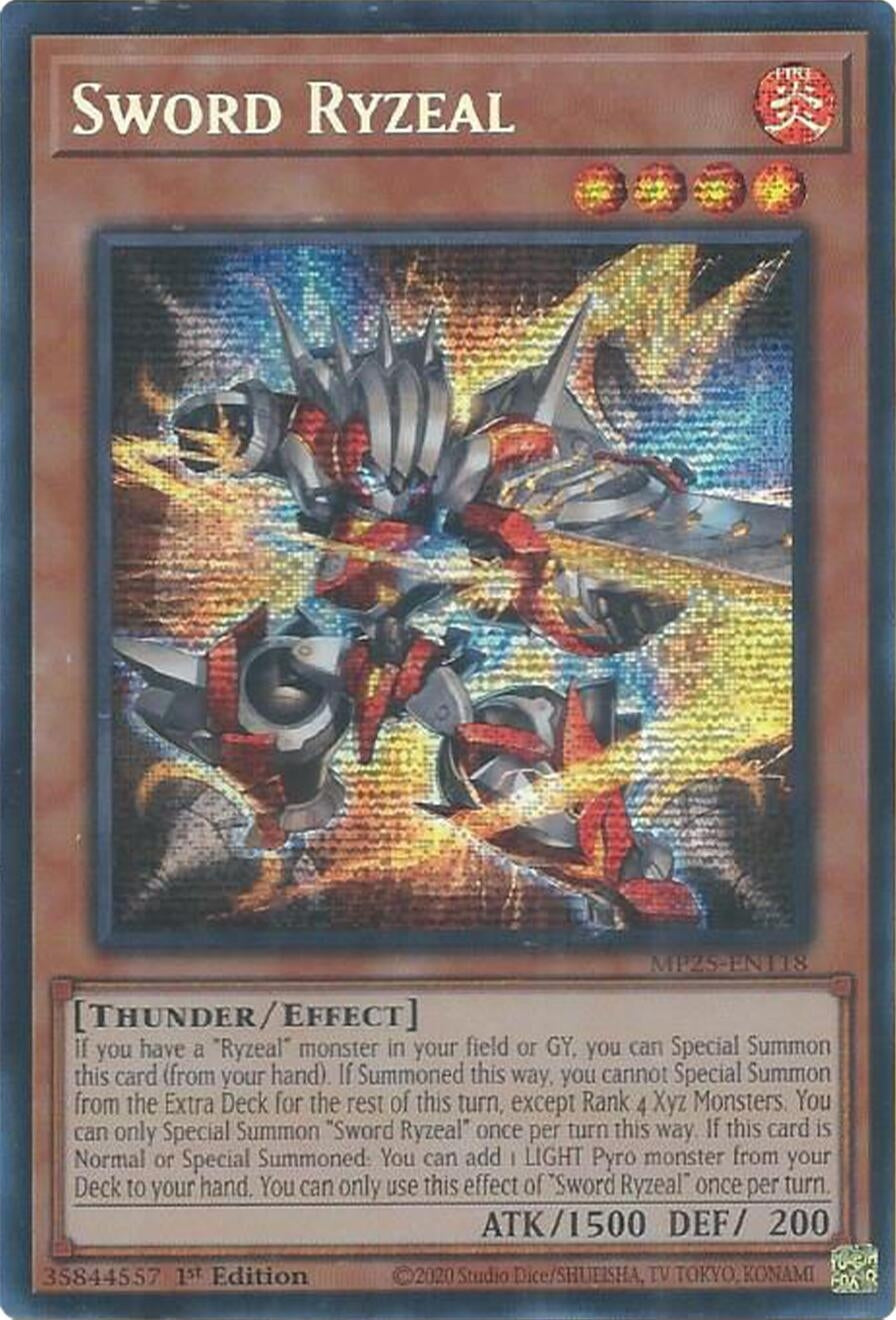 Sword Ryzeal (MP25-EN118)  Prismatic Secret Rare