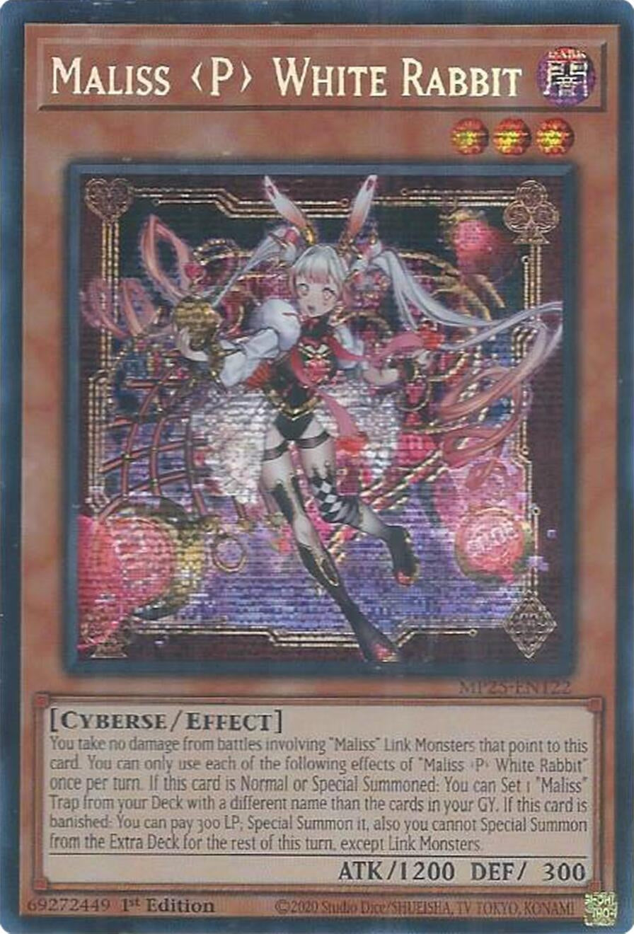 Maliss P White Rabbit (MP25-EN122)  Prismatic Secret Rare