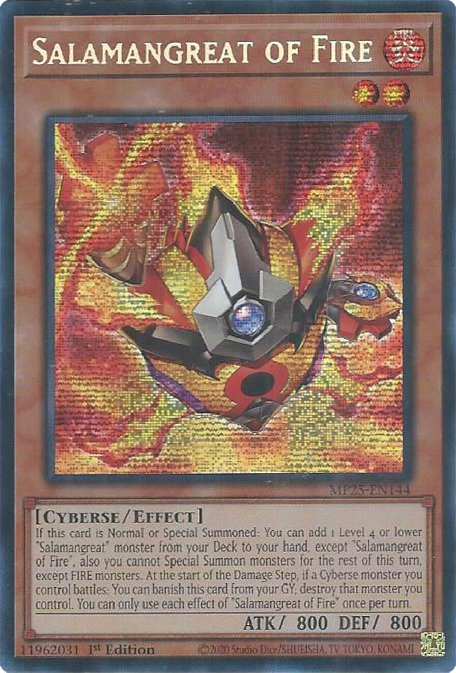 Salamangreat of Fire (MP25-EN144)  Prismatic Secret Rare