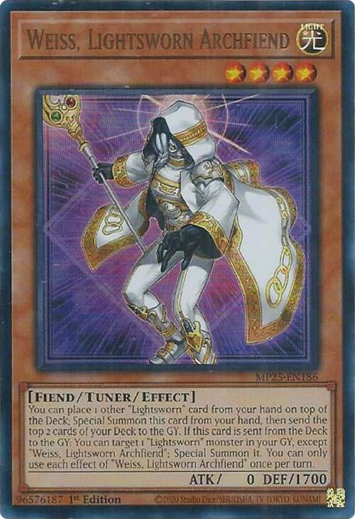 Weiss, Lightsworn Archfiend (MP25-EN186)  Ultra Rare
